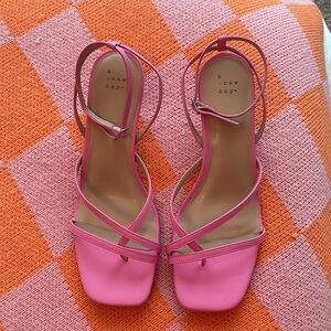 A new day Target Pink Heeled Sandals Size 10